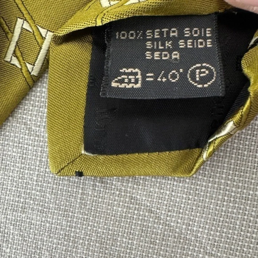 Ermenegildo Zegna Green‎ Geometric Silk Tie